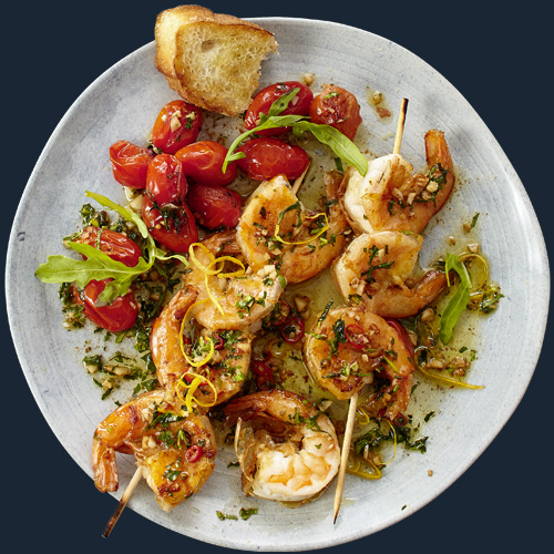 Riesengarnelen-Spieß mit Chimicurri